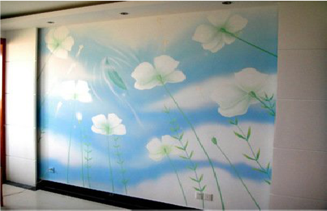 石台画墙绘怎么画好白云的蓬松感？