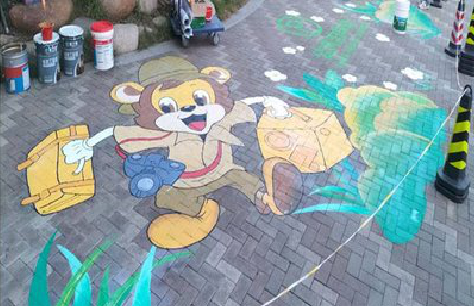 石台夏季画地面彩绘会遇到的问题