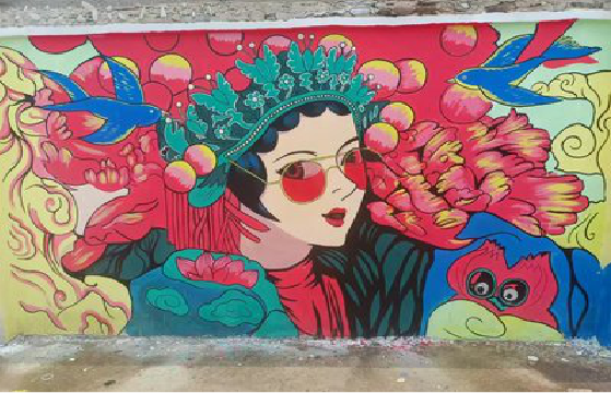 石台墙体彩绘-网红墙