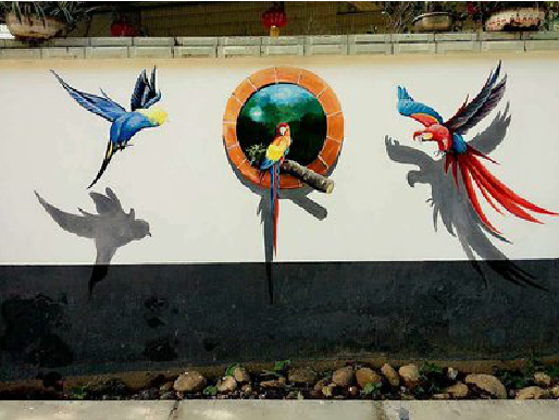 石台视觉错位-3D墙绘设计