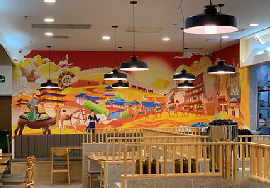 石台商业空间彩绘介绍。