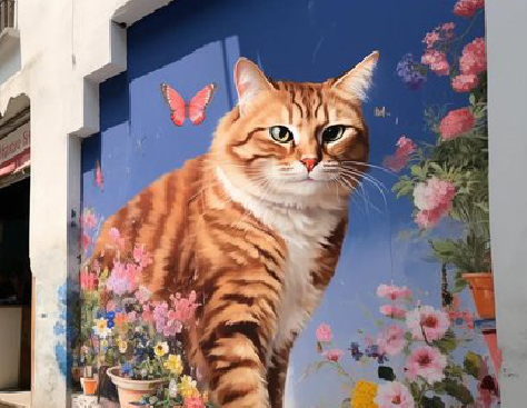 石台自己绘制有个性的手绘墙