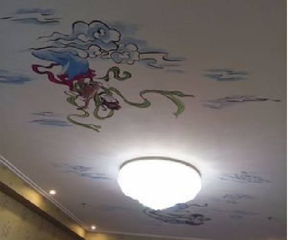 石台如何快速绘制天花板上的手绘墙？